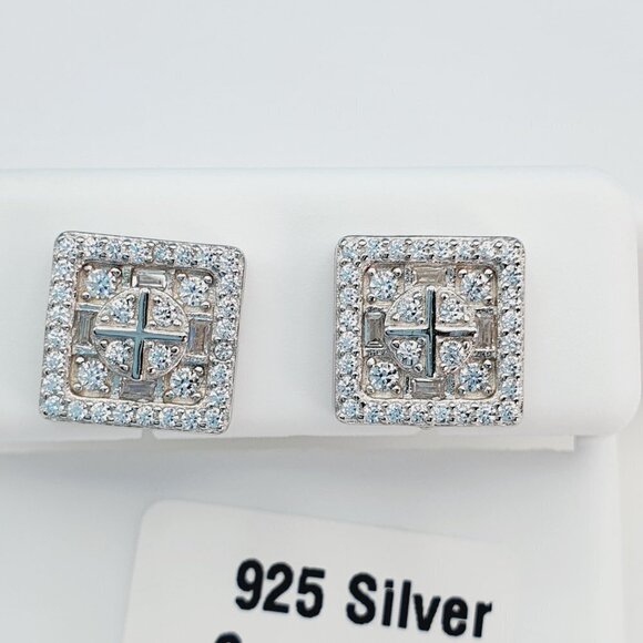 - "925 Sterling Silver Cubic Zirconia Earrings, U19254825 - Picture 9 of 11
